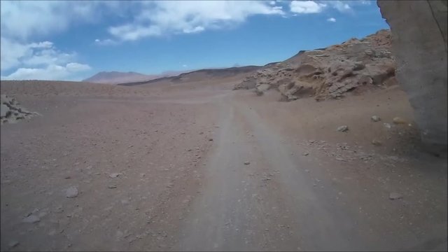 Desert road in Atacama desert Chile
