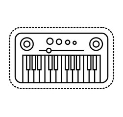 synthesizer electric isolated icon vector illustration design