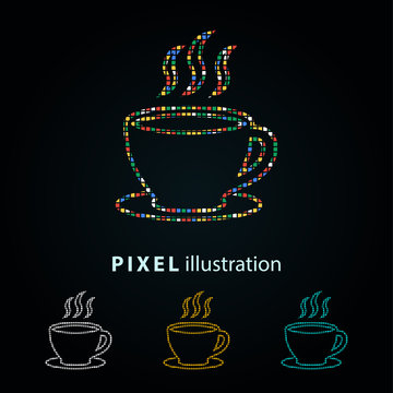 Coffee Cup - Pixel Illustration.