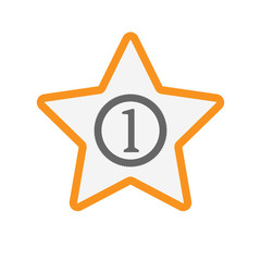 Isolated star with  a coin icon