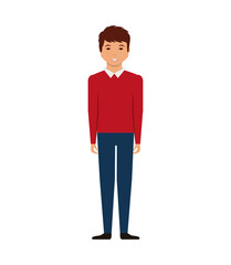 young man avatar character vector illustration design