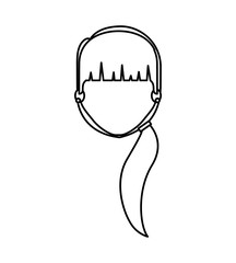 young woman avatar character vector illustration design