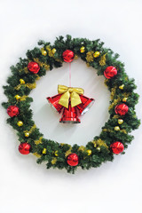 Christmas wreath and bell