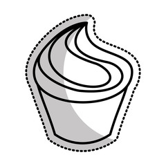 sweet and delicious cupcake icon vector illustration design