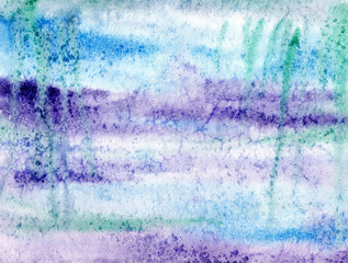 Beautiful bright, stylized landscape in nuanced tones