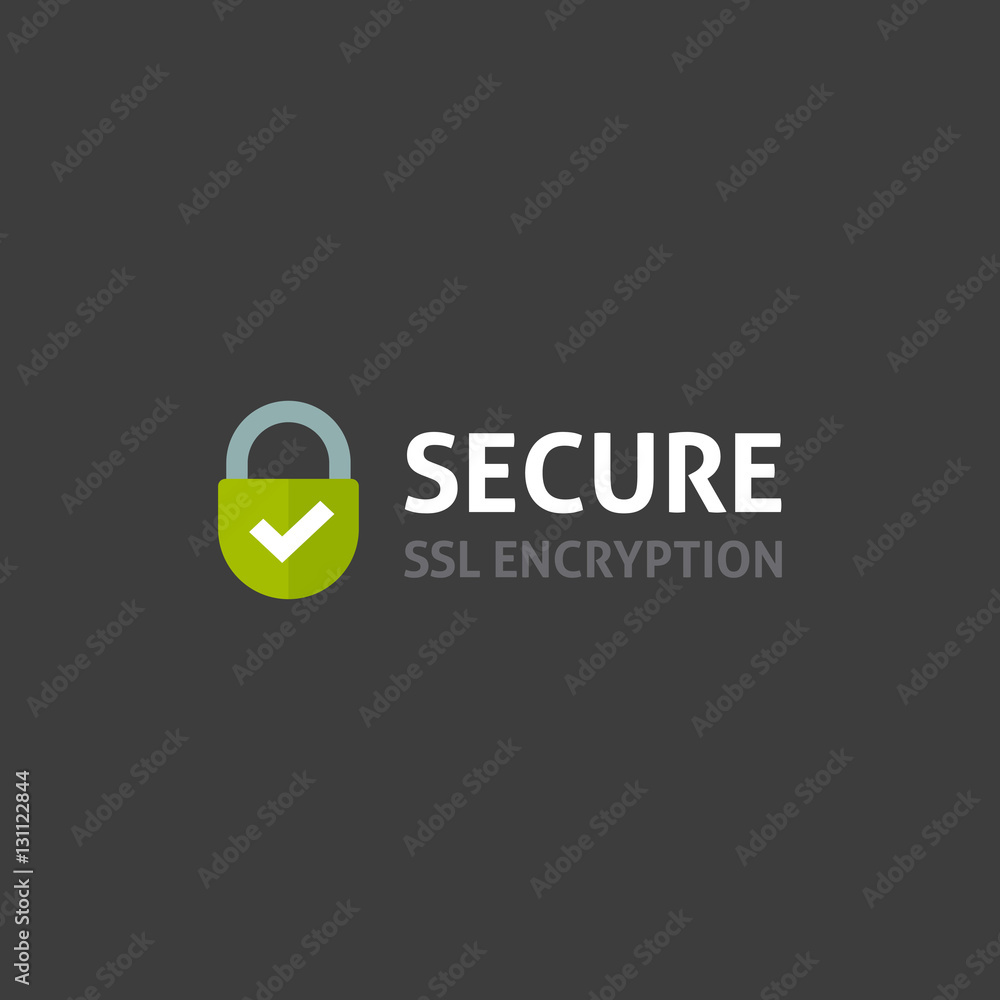 Poster secure internet connection icon vector illustration isolated on dark background, secured ssl padlock