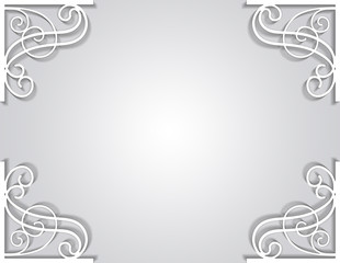 Vintage border grey frame .