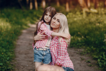 young family mother and daughter