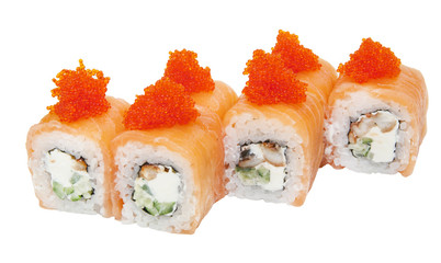 Delicious seafood sushi at a Japanese restaurant