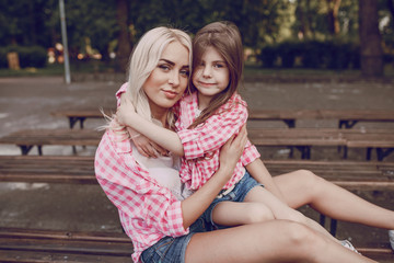 young family mother and daughter