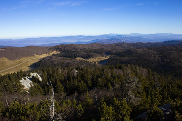 View from Mali Rajinac, highest peak of Northern Velebit, mountain in Croatia