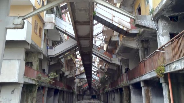  Inside of Scampia palaces commonly called "Scampia is the set of Gomorrah fiction and should be torn down in 2017