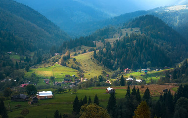 Mountain ranges of Ukraine with high alpine peaks and picturesque villages of the Carpathian attract tourists, sportsmen and artists with its beauty, naturalness, closeness to nature