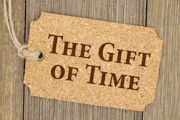 Old fashion time gift tag