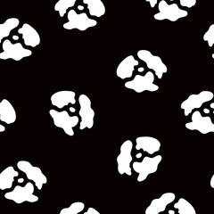 Seamless pattern of red poppies. Floral pattern of poppie. Textile, print, design flower