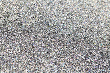 silver sparkles close up