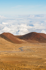 View from the Mauna Kea Observatory, Big Island, Hawaii, Usa