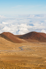 Fototapeta na wymiar View from the Mauna Kea Observatory, Big Island, Hawaii, Usa