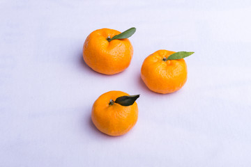 orange mandarins isolated on a white background