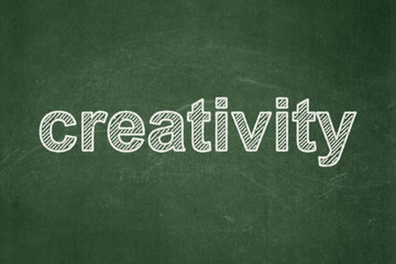 Obraz premium Advertising concept: Creativity on chalkboard background
