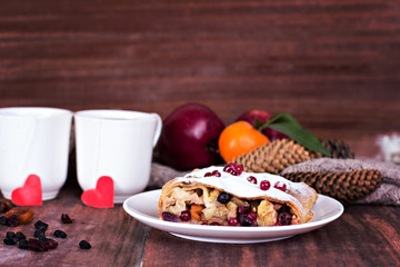 strudel and winter decor