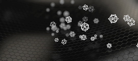3d illustration of Abstract nano structure background