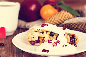 strudel and winter decor