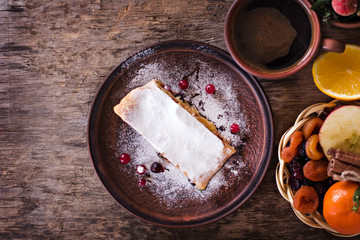 strudel and winter decor