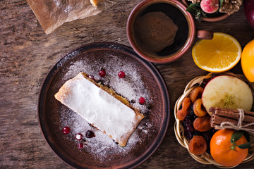 strudel and winter decor