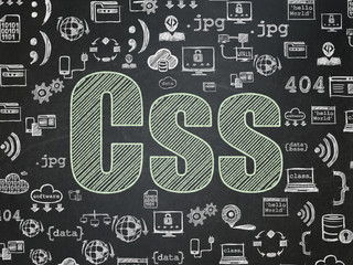 Programming concept: Css on School board background