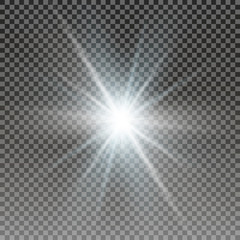 Vector transparent sunlight special lens flare light effect