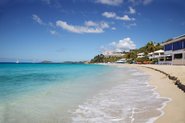 Peaceful beach on tropical St Thomas