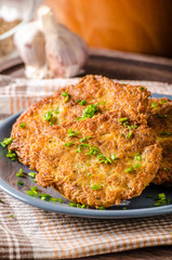 Potato pancakes fried