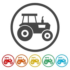 Tractor vector icon 