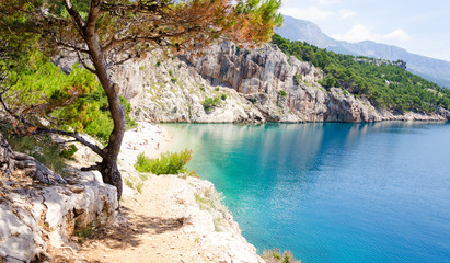 amazing beach on Makarska Riviera, Dalmatia, Croatia