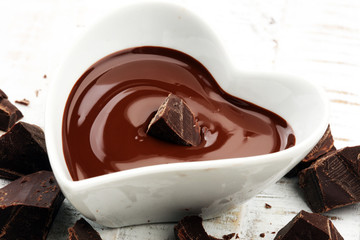 Melting chocolate / melted chocolate/ chocolate swirl/ stack/ chips and powder