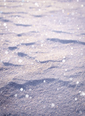 Winter background with a snowing