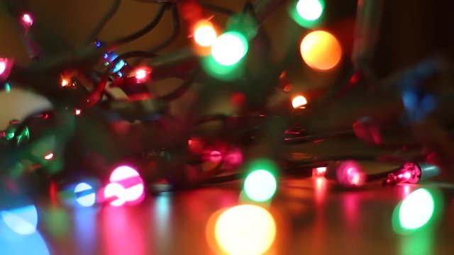 Christmas lights, Christmas decoration background 