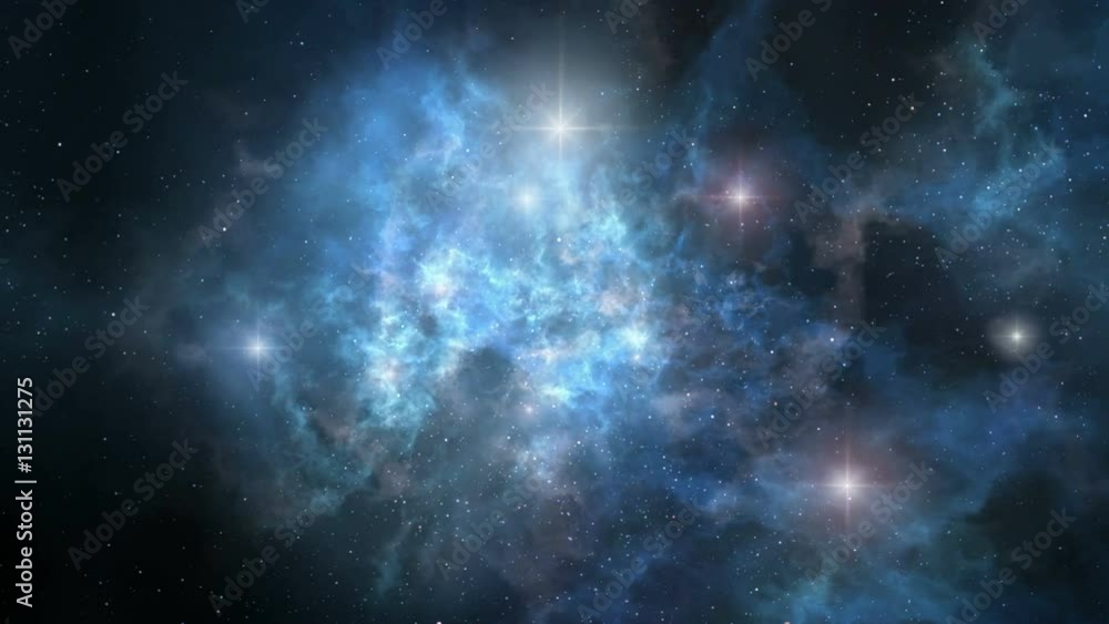 Wall mural space nebula rotation loopable