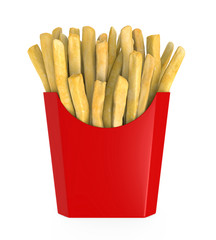 French Fries in Red Box
