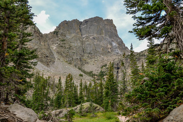 Hallett peak scenic view from Emerald lake trail
Rocky Mountain National Park, Estes Park, Colorado, United States