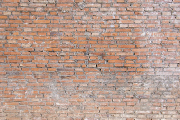 Old brick wall with white paint background texture