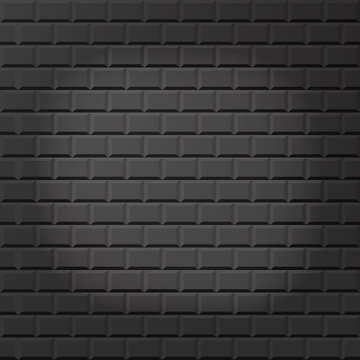 Grey brick wall seamless Vector illustration background - texture pattern for continuous replicate. Stock vector. Flat design.