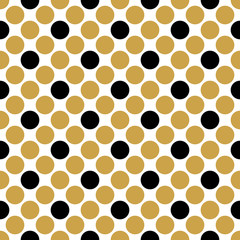 Seamless polka gold pattern