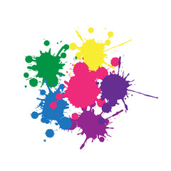 colorful ink blobs 
