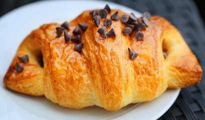 Photo of delicious fresh croissant