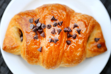 Photo of delicious fresh croissant