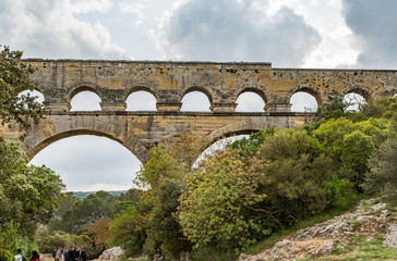 Fototapeta na wymiar Pont du Gard Roman Aqueduct, Provence, France