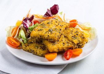 Fish and salad