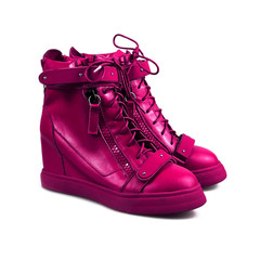 purple female shoes